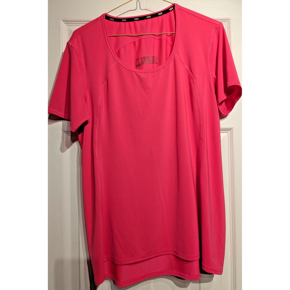 Victorias Secret‎ VSX Sport Shirt Womens Large Pink Athletic Performance Tee Top